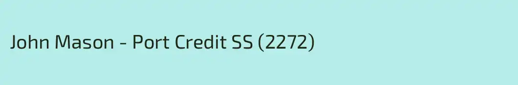 John Mason - Port Credit SS (2272)